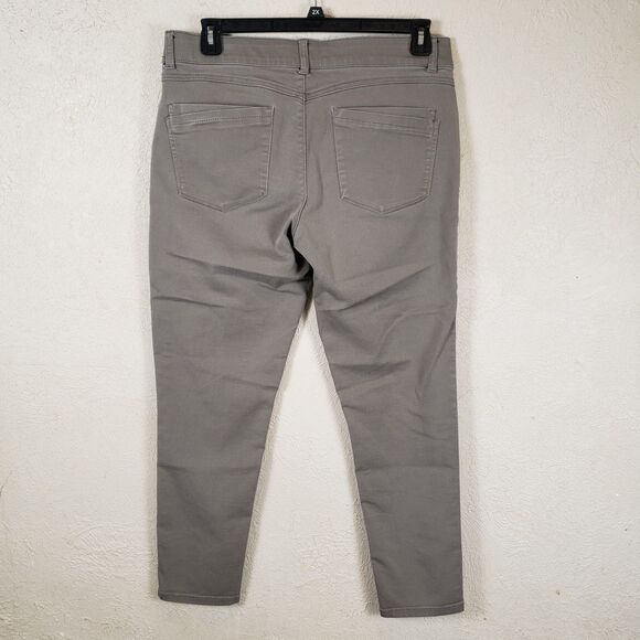 Democracy “Ab” Solution Equality Skinny Pants Taupe Gray Stretch Size 12 - Picture 5 of 9